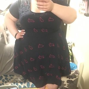 Eshakti bunny dress retro fit and flare 4x/28